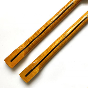 Mástil de guitarra ST TL de 21 trastes, amarillo vintage, de arce flameado, de repuesto, al por mayor - Product Image 2