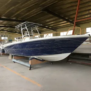 YAMANE 9.5m Fishing Boat Fiberglass T-Top Fishing Vessel With Center Console Outboard Motor For Sale