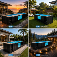 Piscine hors sol portable facile à installer, 20 pieds, 40 pieds, pour jardin, cour arrière, extérieur