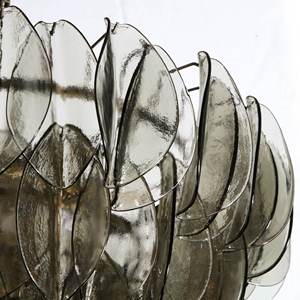 Modernes einfaches Design Vier Ebenen Feder Kronleuchter Wohnzimmer Schlafzimmer Hotel Hall Hand geblasen Rauch glas Feder Kronleuchter - Product Image 4