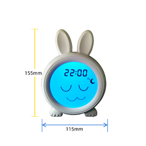 Horloge multifonctionnelle à changement de couleur Réveil en forme de lapin conçu spécifiquement pour l'entraînement au sommeil-pour les enfants - Product Image 6