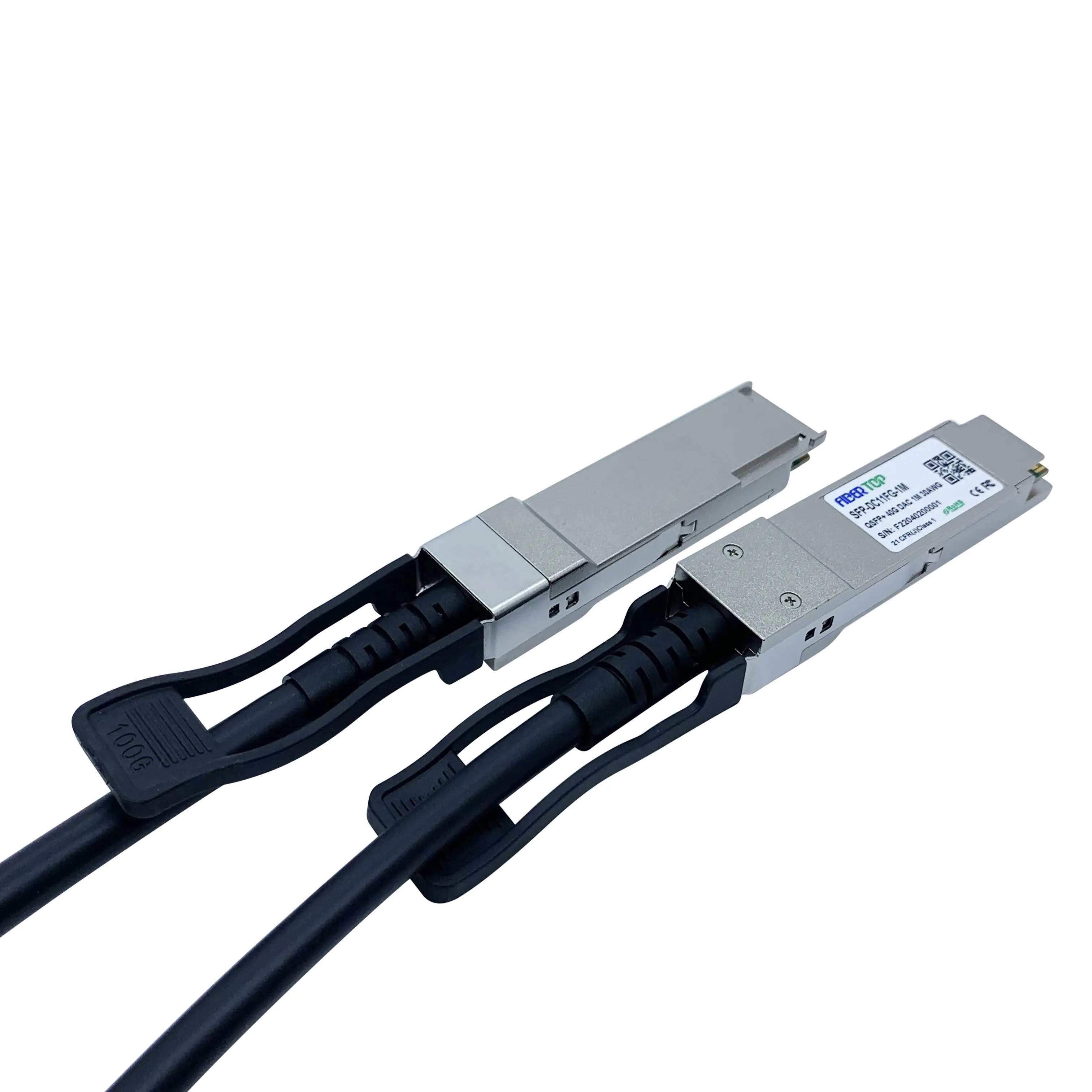 FIBERTOP-Cable de cobre QSFP + 40G DAC 1m (3 pies), conector pasivo directo, se conecta a equipos de red