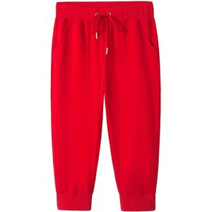 Pantalon de jogging capri 3/4 pour femme, taille haute, tricoté, respirant, décontracté - Product Image 1
