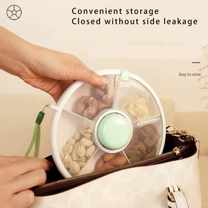Wholesale Children's 5 Compartment Rotating <b>Snack</b> Tray Pressing Fruit with Dry Goods Seal for Storage & <b>Container</b> - Product Image 2