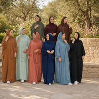 Loriya best-seller Abaya en soie Robe de prière Une pièce Jilbab Hijab Robes Abaya Femme Robe musulmane avec hijab attaché