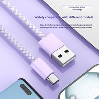 Cable de Datos Trenzado con Conectores Tipo-C, Carga Rápida de 100W para Dispositivos USB