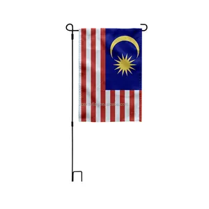 मलेशिया में कस्टम 12x18 गार्डन झंडे उच्च बनाने की क्रिया डबल पक्षीय डिजिटल प्रिंट मलेशिया यार्ड ध्वज