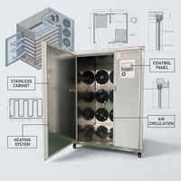 Déshydrateur à pompe à chaleur multifonctionnel pour le séchage du gingembre, du curcuma et des épices, capacité de 160 kg, acier inoxydable de qualité industrielle