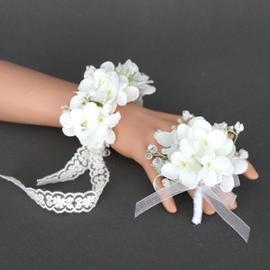 Bouquet da sposa stellato per la sposa e le damigelle, fiore da polso per lo <span class=keywords><strong>sposo</strong></span>, il <span class=keywords><strong>testimone</strong></span>, la sorella e la damigella d'onore - Product Image 2