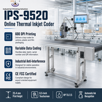 Machine de codage à jet d'encre IPS-9520 TIJ 2.5, imprimante TIJ en ligne, système de codage pour ligne d'emballage avec écran tactile capacitif de 6,5 pouces