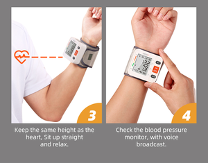Tensiometro médico, Digital esfigmomanómetro, máquina eléctrica <span class=keywords><strong>BP</strong></span>, brazalete de muñeca automático, <span class=keywords><strong>Monitor</strong></span> de presión arterial - Product Image 6