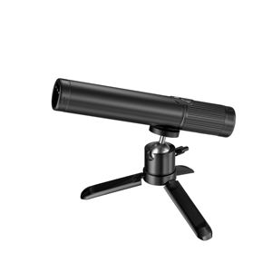 Microphone à condensateur de bureau avec directivité cardioïde, connecteur USB-A pour l'enregistrement, corps en plastique, couleur noire - Product Image 5