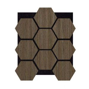 Panneaux muraux 3D en MDF géométriques standard, hexagones, panneaux acoustiques Akupanel pour la décoration, solution de conception graphique - Product Image 2