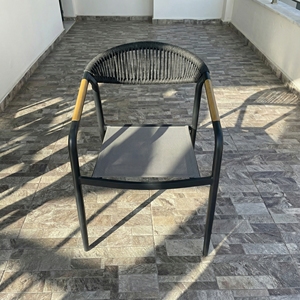 Outdoor Nordic Aluminum Alloy Telescopic <b>Dining</b> Table and Chair Set for 6 Garden Balcony Patio Use - Product Image 5