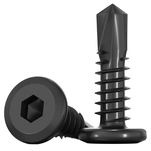 Hexagon Head Tapping Screws 410 Stainless Steel M5 M5.5 M6 M6.3 Hard Black Coated For Metal And Plastic - Product Image 1