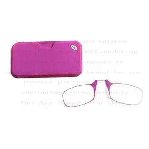 NEW Custom Comfortable Mini Stick Mobile Phone Thin Optics Clip On Nose Pad Reading Frames Glasses Optical Eyewear