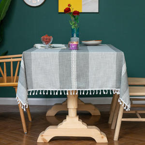 <span class=keywords><strong>Tovaglia</strong></span> <span class=keywords><strong>rettangolare</strong></span> impermeabile in lino di <span class=keywords><strong>cotone</strong></span> di qualità dal Design moderno per pranzare - Product Image 5