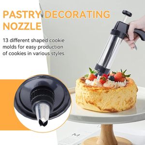 Wholesale LOW MOQ Food Grade Biscuit Maker Set Stainless Steel Cookie <b>Press</b> Gun <b>Kit</b> - Product Image 5