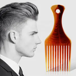 Salon Barber Amber Biểu Tượng Tùy Chỉnh Nhựa In Ấn Tóc Chọn Afro Comb