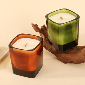Bougie parfumée populaire en cire de soja givrée carrée de 7 oz pour la maison, bougies de luxe pour un cadeau élégant - Product Image 4