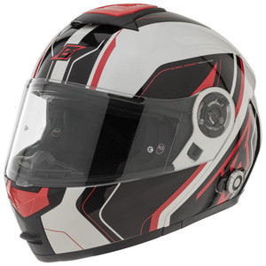 Casco modular Befast Global Connect con intercomunicador integrado Negro rojo L - Product Image 4