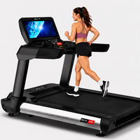 Tapis roulant électrique intelligent 6000S pliable, amortissant, avec programmes d'exercice réglables pour les salles de sport, usage commercial en intérieur