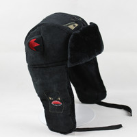 Dairui enfants adultes requin chapeau aviateur hiver chaud laine brodé dessin animé oreillette chapeau mignon drôle temps froid bonnet garçons filles
