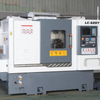 Torno CNC de Bancada Inclinada de Doble Husillo para Trabajo Mediano LC-52DYF 220V con Control Fanuc/GSK Nuevo Precio Bajo Origen Guangdong
