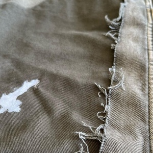Jeans en denim marron laser de haute qualité, style streetwear personnalisé, coupe évasée pour hommes - Product Image 3