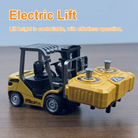 Mini Montacargas Eléctrico RC de Aleación 1/64 2.4G con Remolque, 4 Canales, Listo para Usar, Control Remoto por APP, Juego de Escritorio, Juguetes de Ingeniería para Niños