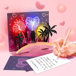 Fuegos Artificiales Románticos Personalizados al por Mayor, Música, Luces para el Día de San Valentín, Tarjetas de Felicitación 3D, Tarjetas de Felicitación Musicales Personalizadas - Product Image 3