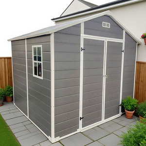 8x6ft Woodlike Grain Pattern Outdoor Storage Shed Garden <strong>Tool</strong> <strong>House</strong> for Warehouses Use - Product Image 2