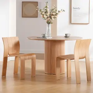 Chaises d'appoint empilables en bois modernes pour salle à manger cuisine bureau fête de mariage pique-nique-meubles de maison
