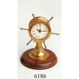 นาฬิกาตั้งโต๊ะไม้ดีไซน์ดั้งเดิม รูปทรงสี่เหลี่ยม สีแดง สำหรับตกแต่งบ้านและสวน - Product Image 5