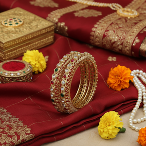PADMAWATI Luxury Tungsten <b>Gold</b> Plated High Quality Original Multi Color <b>Bangles</b> <b>Set</b> Indian Bridal Engagement Wedding Gift - Product Image 3