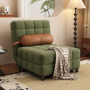 Canapé-lit simple rétro couleur crème, pliable, extensible, multifonctionnel, pour salon, petit appartement - Product Image 3