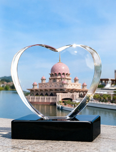 Cœur en cristal K9 <span class=keywords><strong>Amour</strong></span> éternel - Souvenir gravé au laser 3D pour les couples, cadeau d'anniversaire et de mariage - Product Image 3
