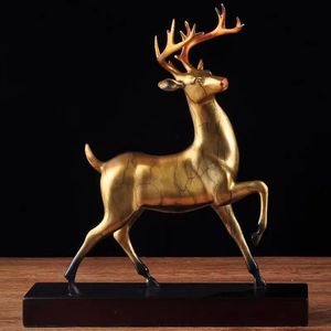 Ornements de cerf Sika en <span class=keywords><strong>laiton</strong></span> de haute qualité cadeaux d'artisanat en métal de cuivre coloré pour les décorations de maison et de bureau - Product Image 4