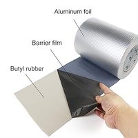 Ruban Butyle BOMEI PACK, Étanche 1,5 mm 8 pouces 5 m Multi-usages pour la Réparation des Fuites de Bateaux et l'Étanchéité des Tuyaux