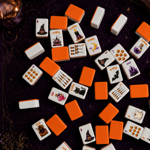 Halloween Pumpkin Themed Modern Acrylic Eco-Friendly Mahjong Tiles Party Tabletop Gift Set <b>Entertainment</b> in Stock Fast Shipping - Product Image 5