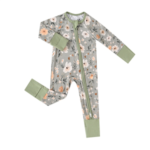 Pijama <span class=keywords><strong>de</strong></span> Bambú <span class=keywords><strong>de</strong></span> Alta Calidad para Bebé, Mameluco <span class=keywords><strong>de</strong></span> Bambú, Mono para Bebé, Listo para Enviar, Mono con Cierre para Niñas, Pijama Enterizo para Niños - Product Image 4