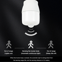 AC220V alto brillo 6W y 10W E27 tornillo Cuerpo Humano inducción LED bombilla infrarroja PIR Sensor de movimiento bombilla para iluminación de pasillo