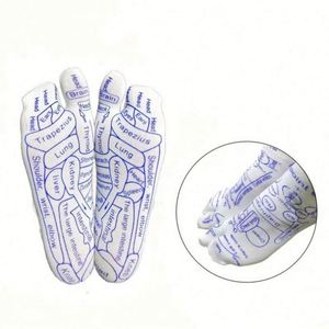 Chaussettes de réflexologie par acupression pour pieds fatigués, massage, randonnée, trekking, respirantes, légères, écologiques, en polyester, unisexe - Product Image 1