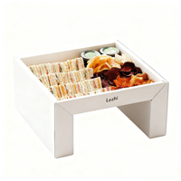 Caja de pastoreo de pan de panadería árabe nueva personalizada con taza de inmersión Ramadan Snack Pasrty Packaging Self Erecting Laba Pita Platter Box