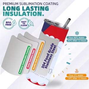 Vente en gros 20 <span class=keywords><strong>Oz</strong></span> double paroi en acier inoxydable transfert thermique gobelets de sublimation avec logo - Product Image 3