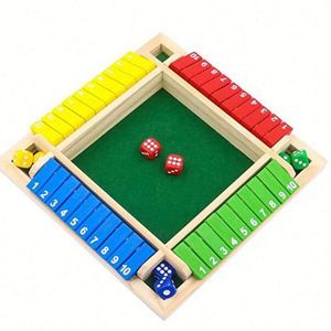 Juego de Mesa de Madera Educativo y Ecológico para Entretenimiento Familiar, 4 Jugadores, Shut Box, Portátil, para Interacción entre Padres e Hijos - Product Image 3