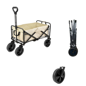 Chariot de courses pliable léger et portable avec roues pour le sport, le camping, la plage et le jardin - Product Image 6