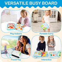Juguete educativo para niños, libro de fieltro, Montessori juguete, tablero ocupado de fieltro sensorial para aprender habilidades motoras finas