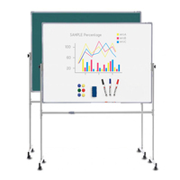 Stock de Tableaux Blancs Mobiles à Hauteur Réglable avec Cadre Blanc pour Réunions ou Écoles