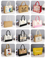 Sac de plage en jute personnalisable, économique, écologique, grande capacité, réutilisable, promotionnel, avec impression par sublimation, sac de shopping réutilisable